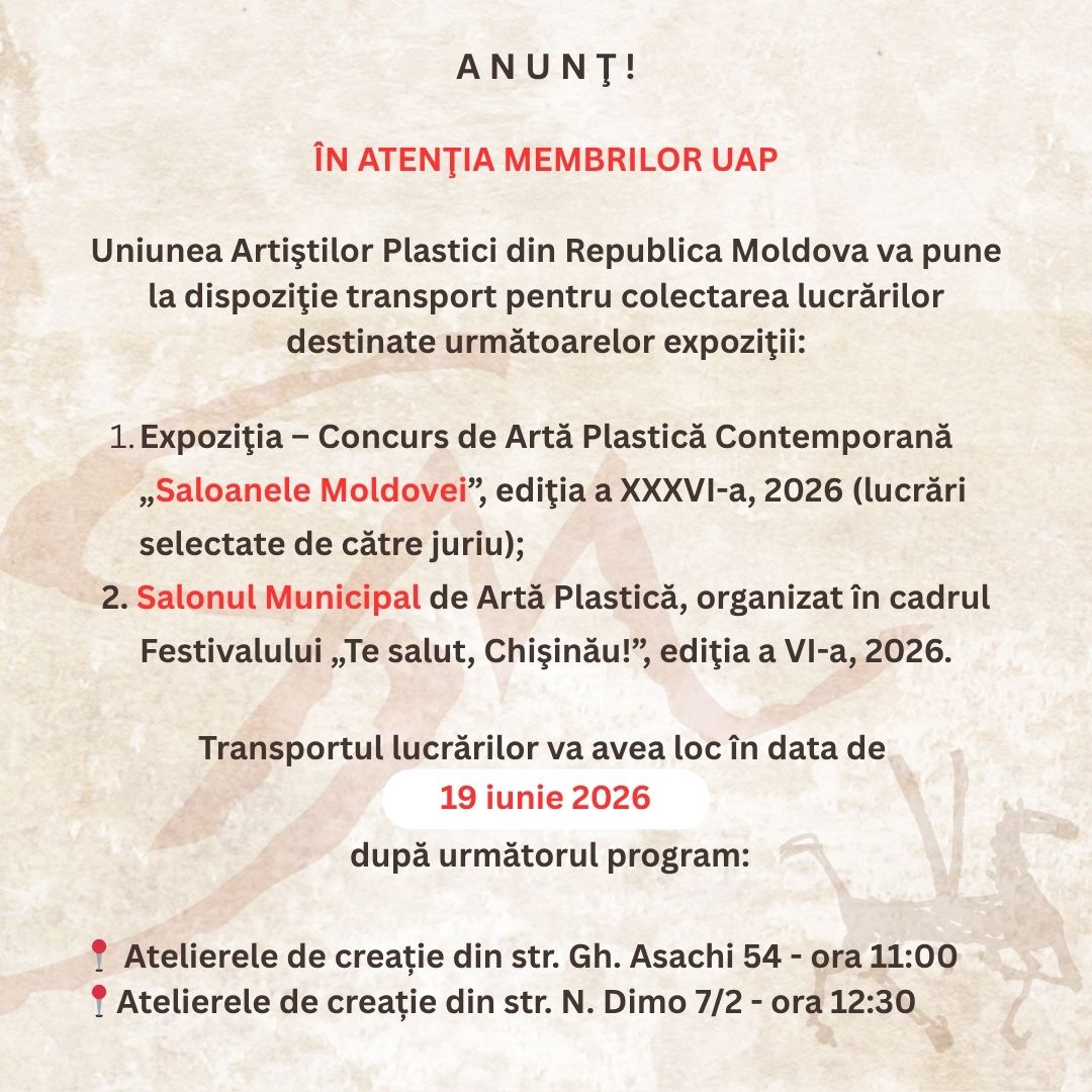 Anunț! Transport Saloanele Moldovei și Salonul Municipal