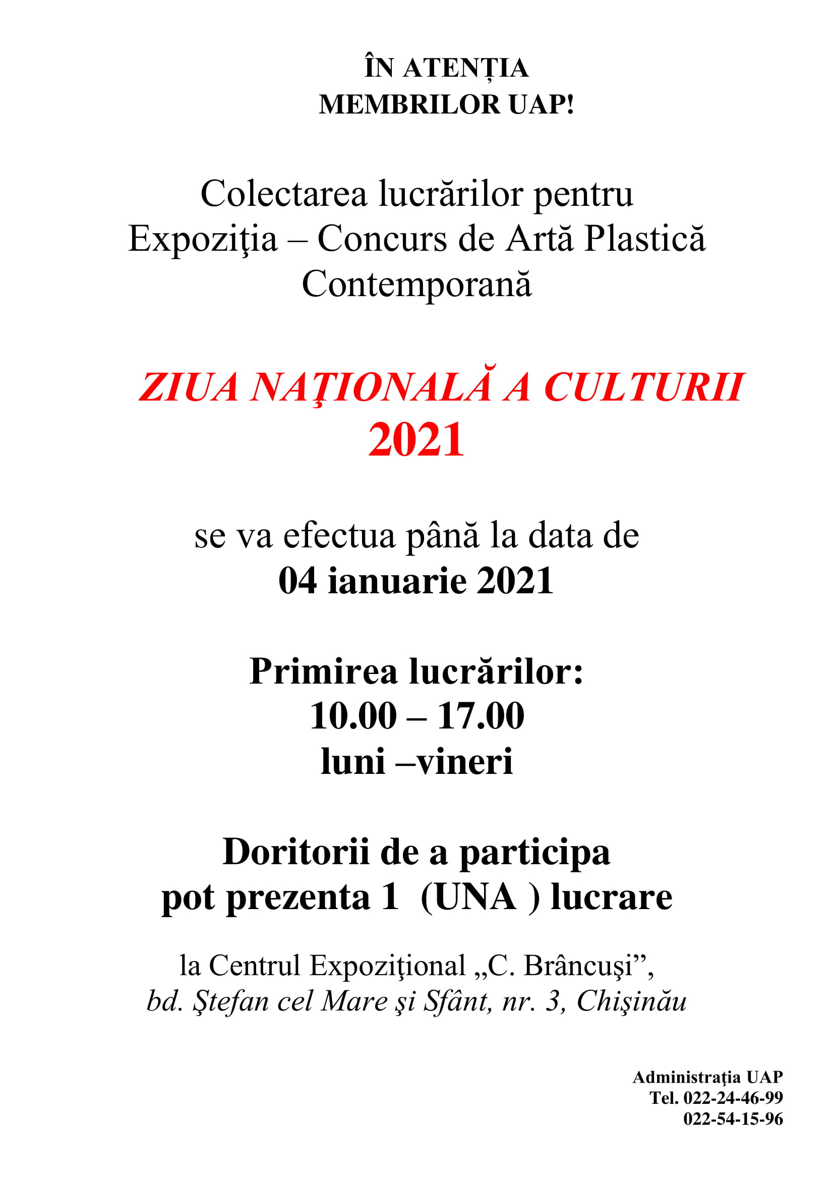 Ziua Naţională A Culturii 2021