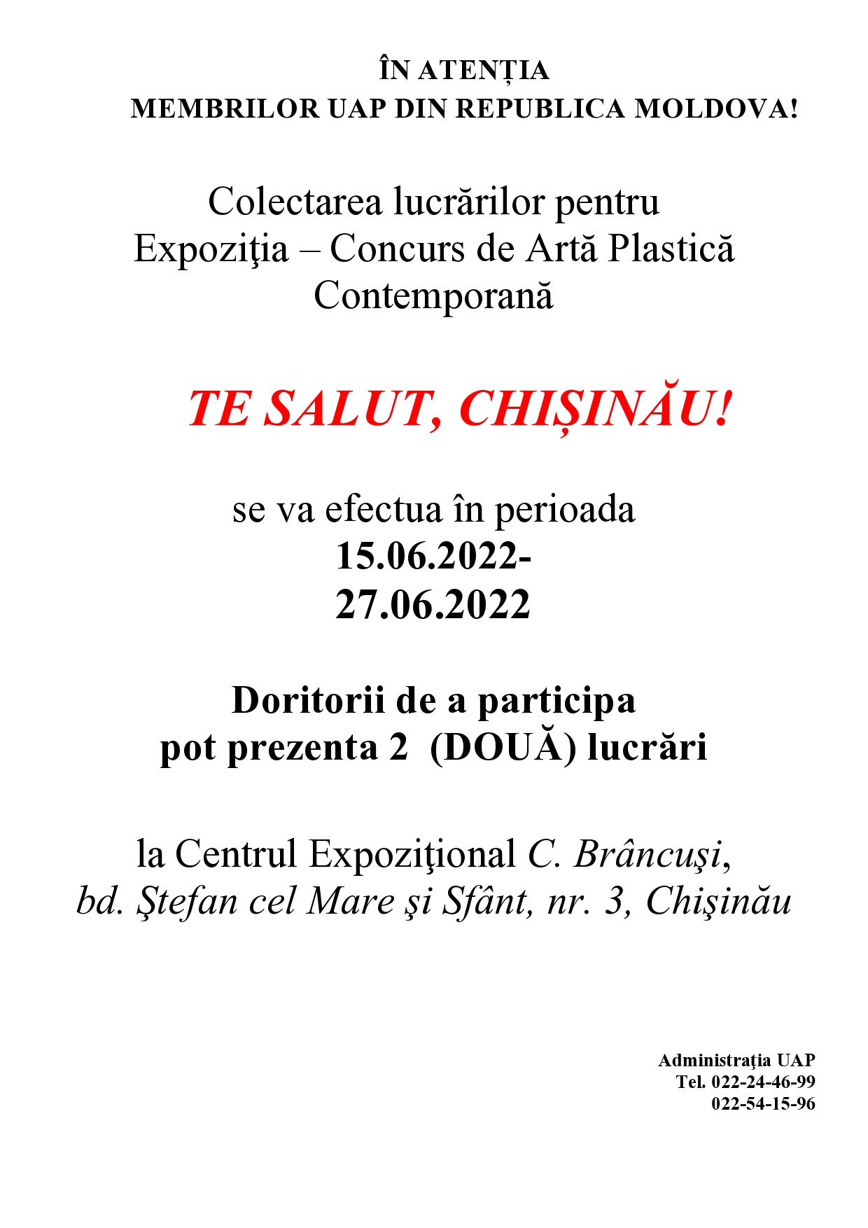 Te salut, Chișinău!